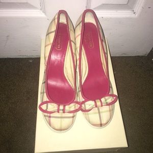 Coach Plaid Wedges
